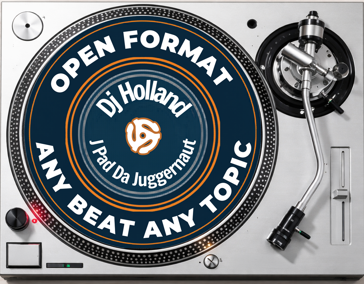Open Format turntable artwork with the DJ Holland and J Pad Da Juggernaut record label